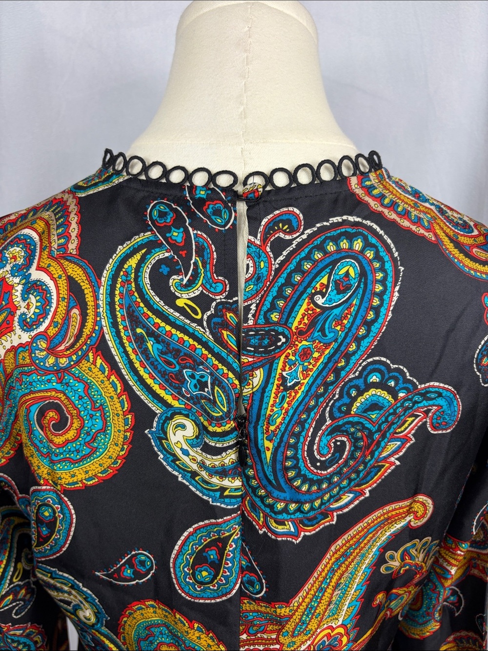 J. Crew Silk Twill Top Blouse in Bold Paisley Multi. - Picture 6 of 13